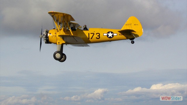 Stearman N54173 and Andreas Hotea cruising over California-3