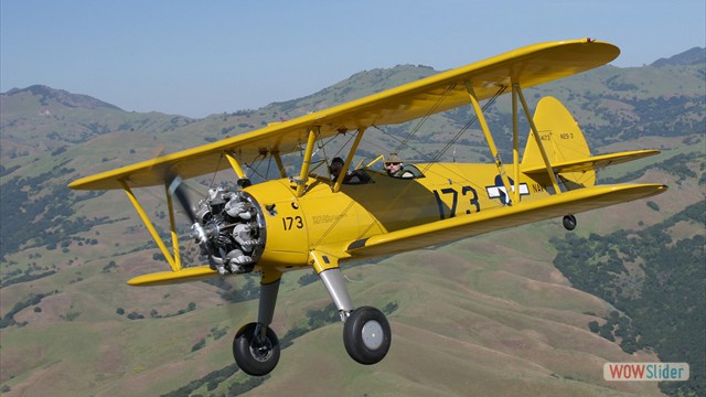 Stearman N54173 and Andreas Hotea cruising over California-6